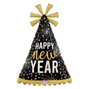 32"PKG HAPPY NEW YEAR PARTY HAT SHAPE